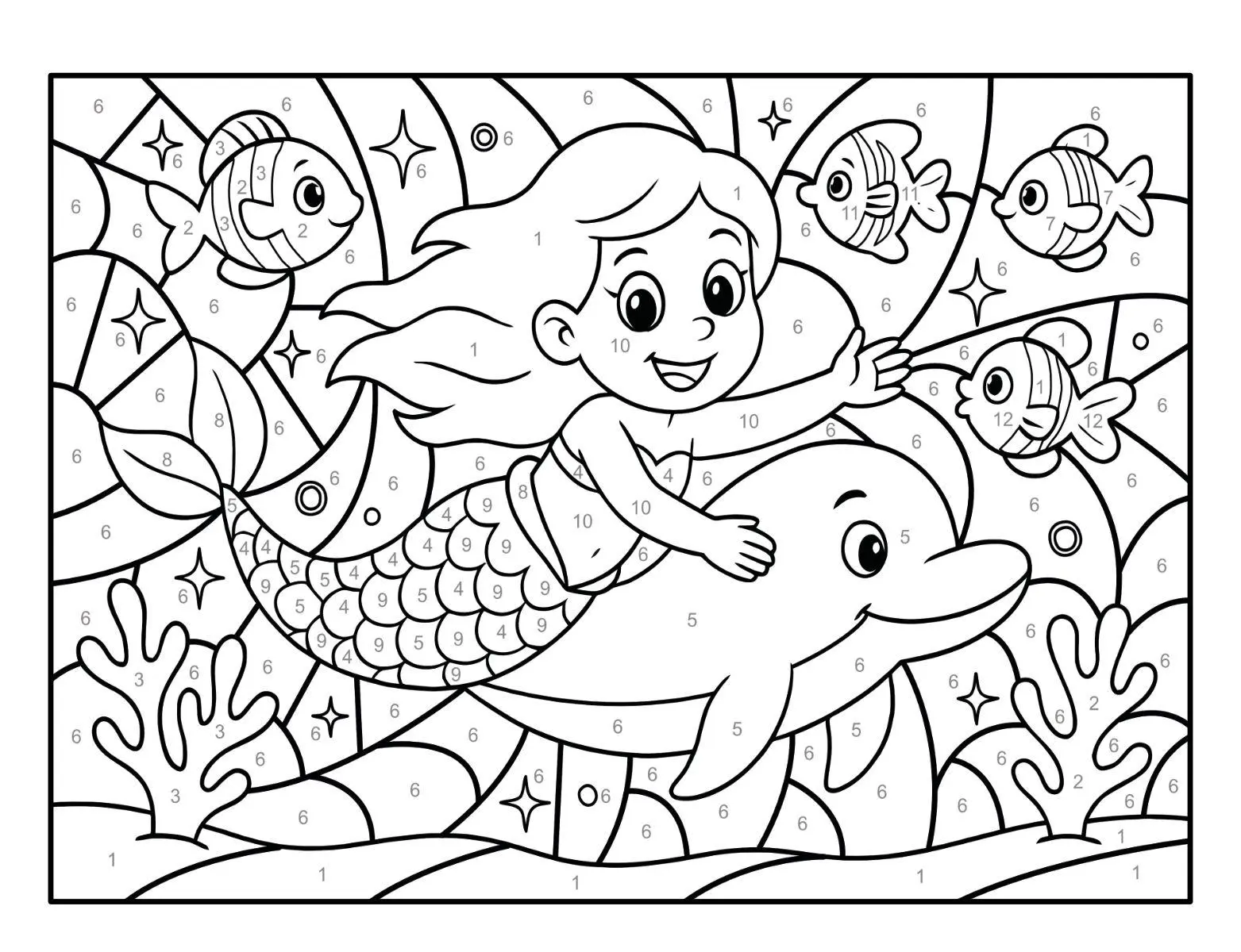 Bild: 9783986572761 | Malen nach Zahlen Meerjungfrau Malbuch für Kinder ab 5-7 Jahren | Buch