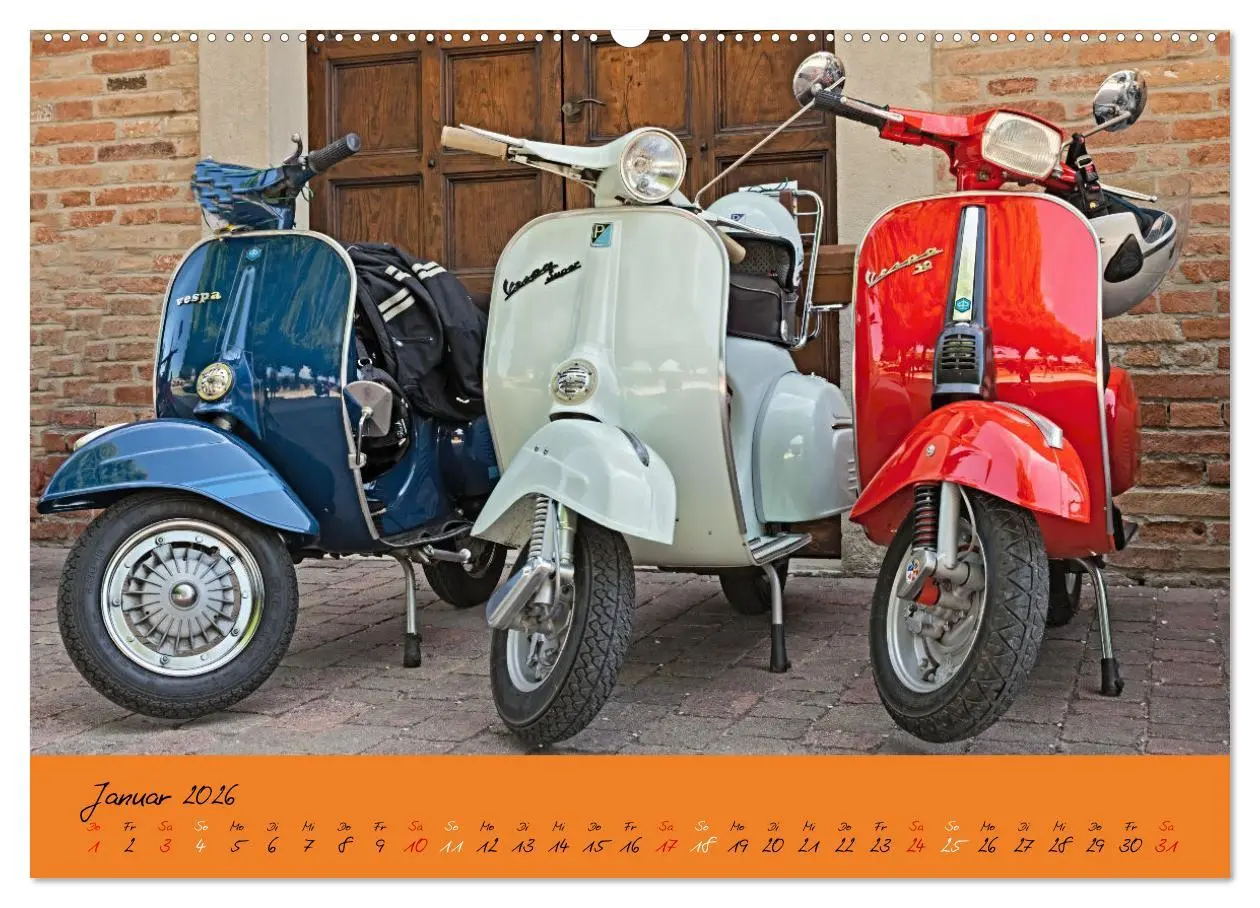 Bild: 9783457592861 | Vespa Liebe (Wandkalender 2026 DIN A2 quer), CALVENDO Monatskalender