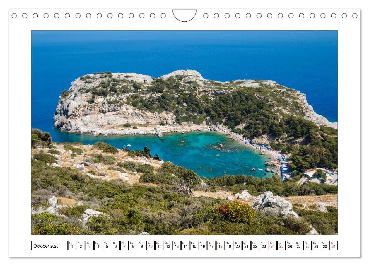 Bild: 9783457802861 | Rhodos, eine Sonneninsel (Wandkalender 2026 DIN A4 quer), CALVENDO...