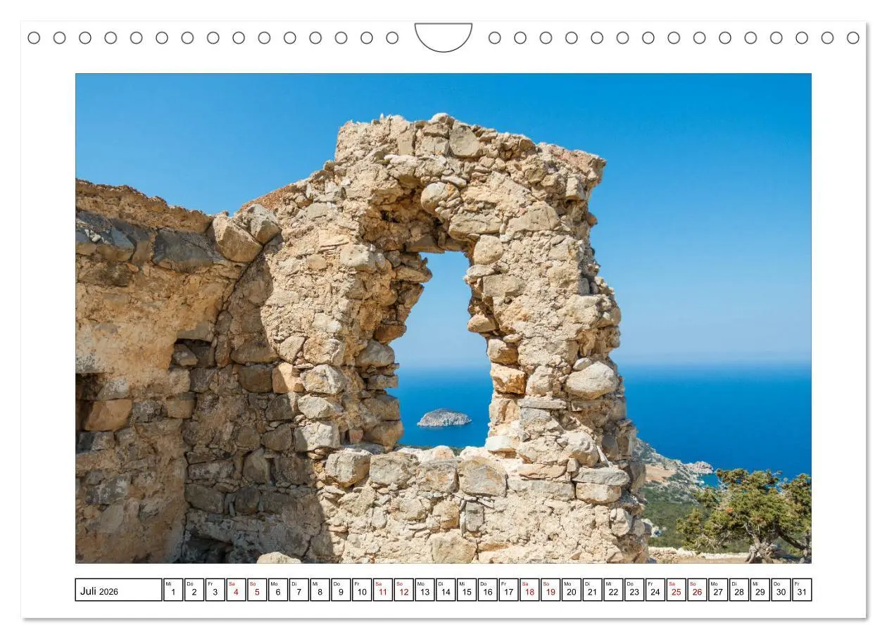 Bild: 9783457802861 | Rhodos, eine Sonneninsel (Wandkalender 2026 DIN A4 quer), CALVENDO...