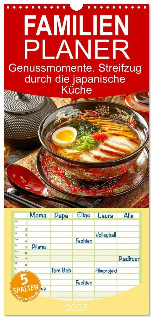 Cover: 9783516822861 | Familienplaner 2027 - Genussmomente. Streifzug durch die japanische...