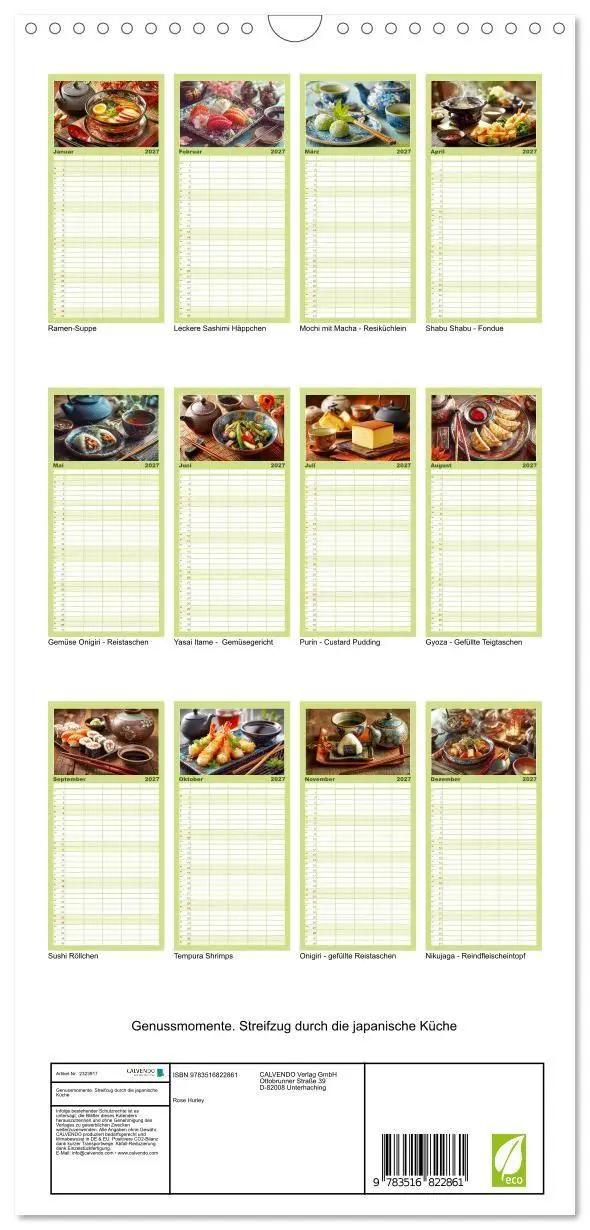 Bild: 9783516822861 | Familienplaner 2027 - Genussmomente. Streifzug durch die japanische...