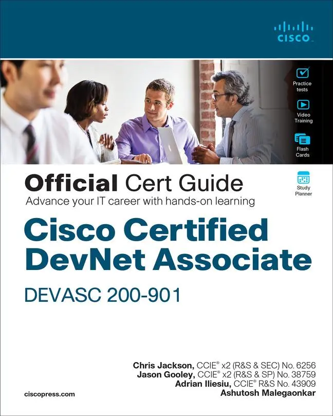 Cover: 9780136642961 | Cisco Certified Devnet Associate Devasc 200-901 Official Cert Guide Cover: 9780136642961 | Cisco Certified Devnet Associate Devasc 200-901 Official Cert Guide