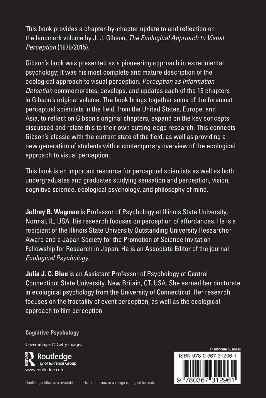 Rückseite: 9780367312961 | Perception as Information Detection | Jeffrey B. Wagman (u. a.) | Buch