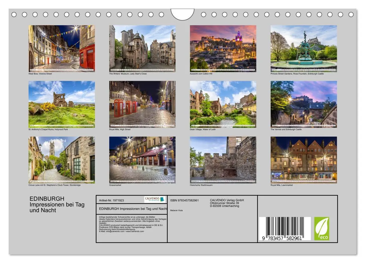 Bild: 9783457582961 | EDINBURGH Impressionen bei Tag und Nacht (Wandkalender 2026 DIN A4...