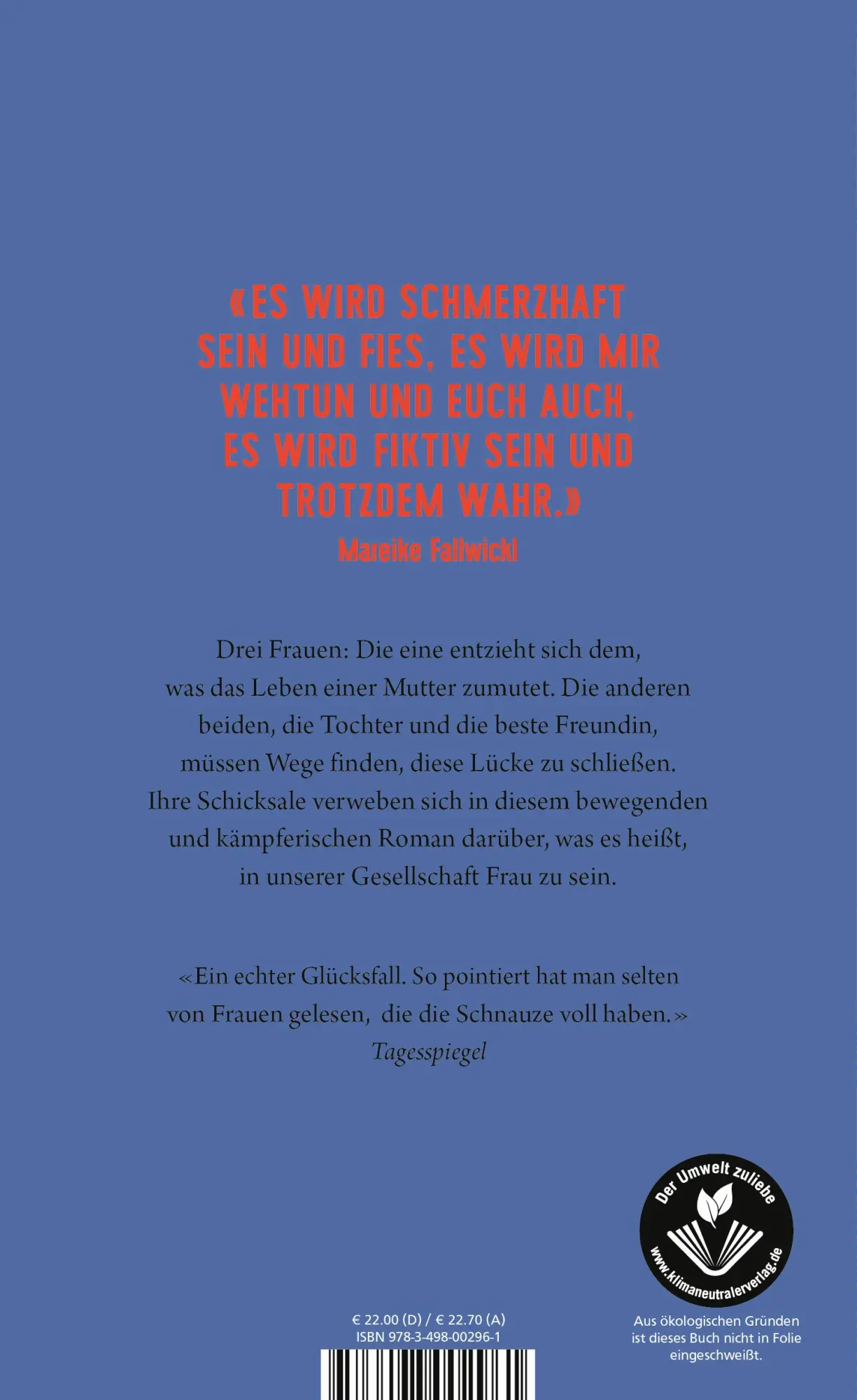 Rückseite: 9783498002961 | Die Wut, die bleibt | Mareike Fallwickl | Buch | 384 S. | Deutsch