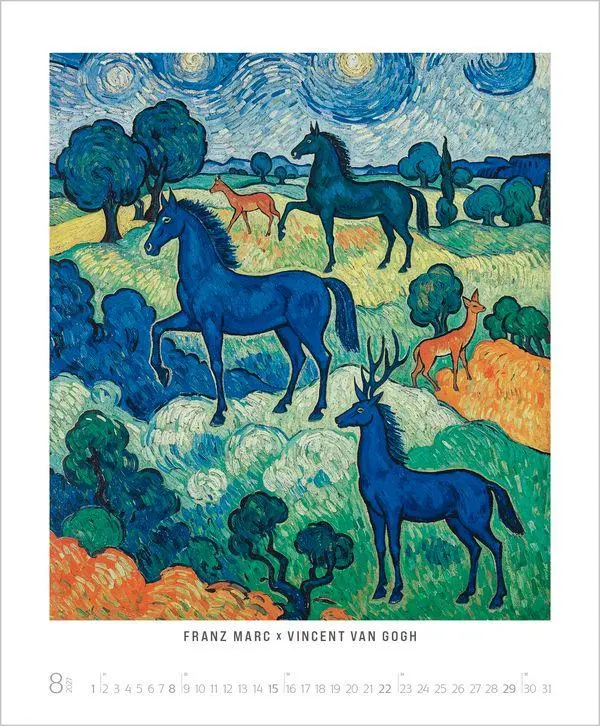 Bild: 9783819302961 | REMIX - KI mischt große Kunst 2027 | Verlag Korsch | Kalender | 14 S.