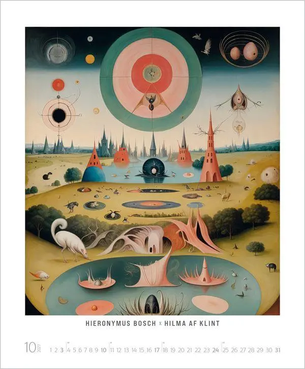 Bild: 9783819302961 | REMIX - KI mischt große Kunst 2027 | Verlag Korsch | Kalender | 14 S.