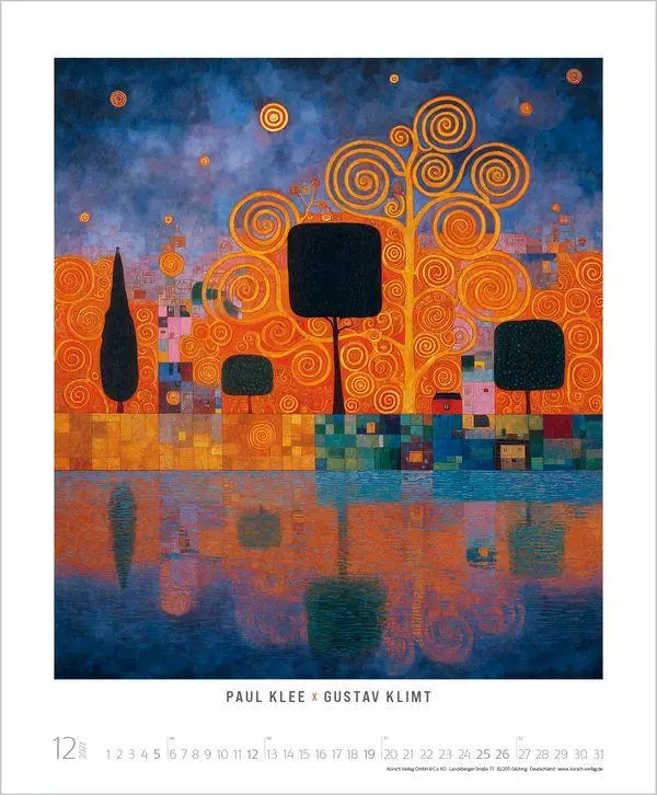 Bild: 9783819302961 | REMIX - KI mischt große Kunst 2027 | Verlag Korsch | Kalender | 14 S.