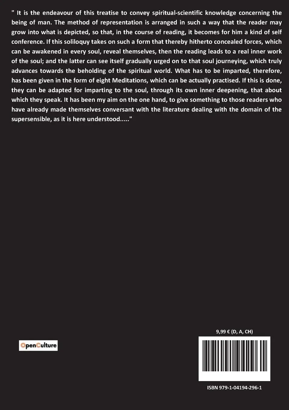 Rückseite: 9791041942961 | A Road to Self Knowledge | Rudolf Steiner | Taschenbuch | Englisch