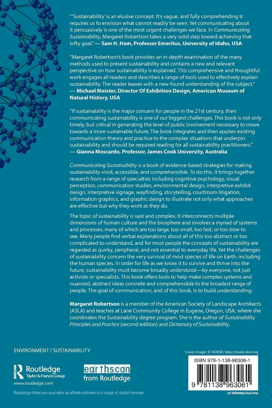 Rückseite: 9781138963061 | Communicating Sustainability | Margaret Robertson | Taschenbuch | 2018