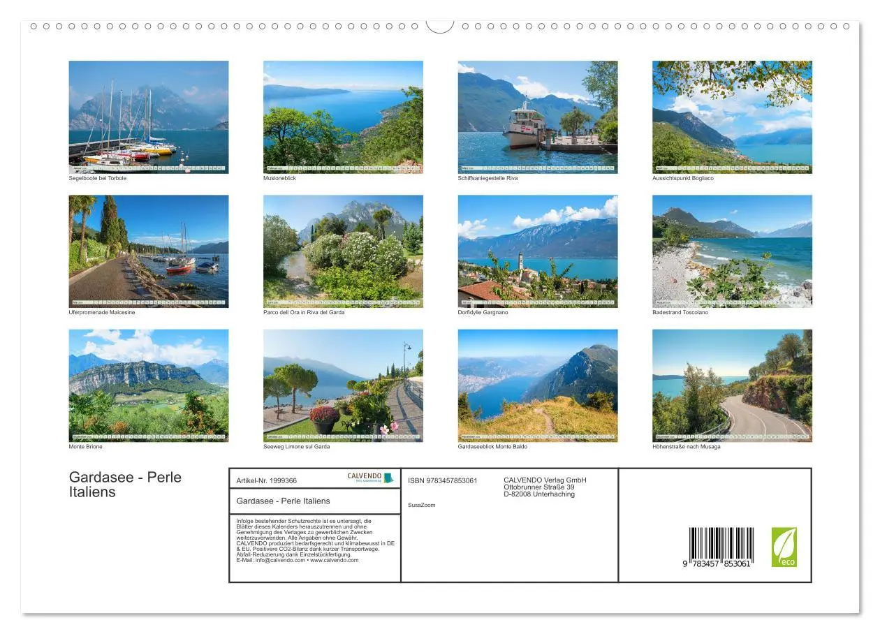 Bild: 9783457853061 | Gardasee - Perle Italiens (hochwertiger Premium Wandkalender 2026...