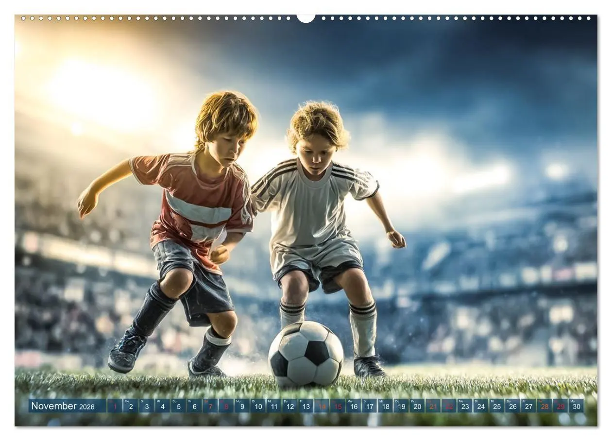 Bild: 9783516703061 | Fussball - Kids in Action (Wandkalender 2026 DIN A2 quer), CALVENDO...