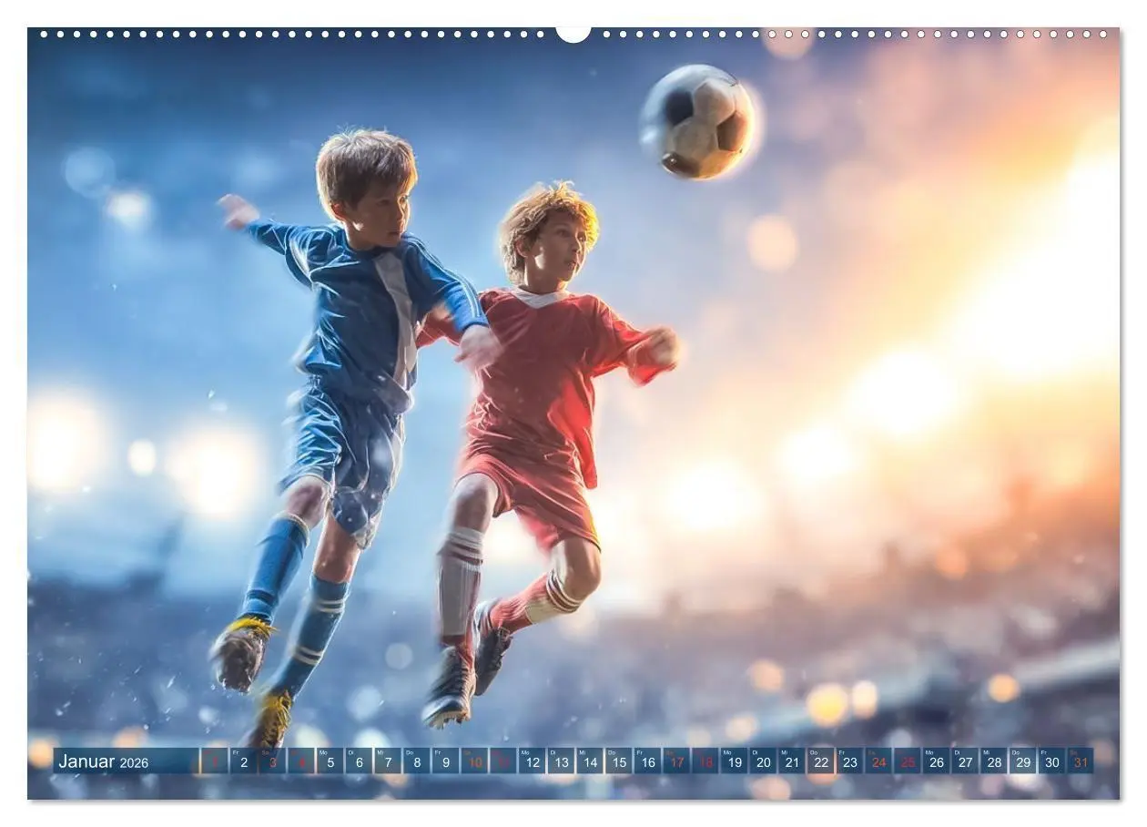 Bild: 9783516703061 | Fussball - Kids in Action (Wandkalender 2026 DIN A2 quer), CALVENDO...