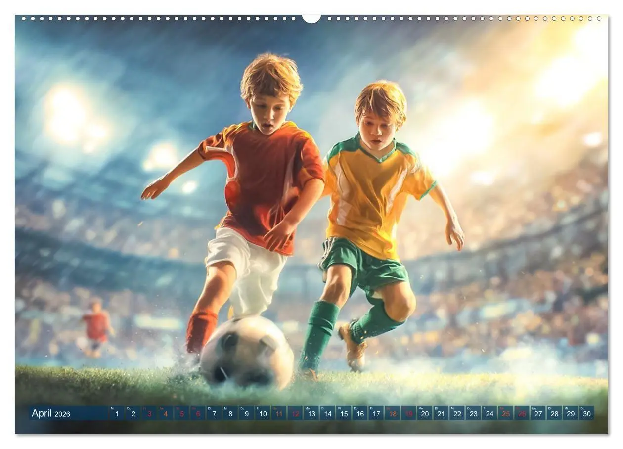 Bild: 9783516703061 | Fussball - Kids in Action (Wandkalender 2026 DIN A2 quer), CALVENDO...