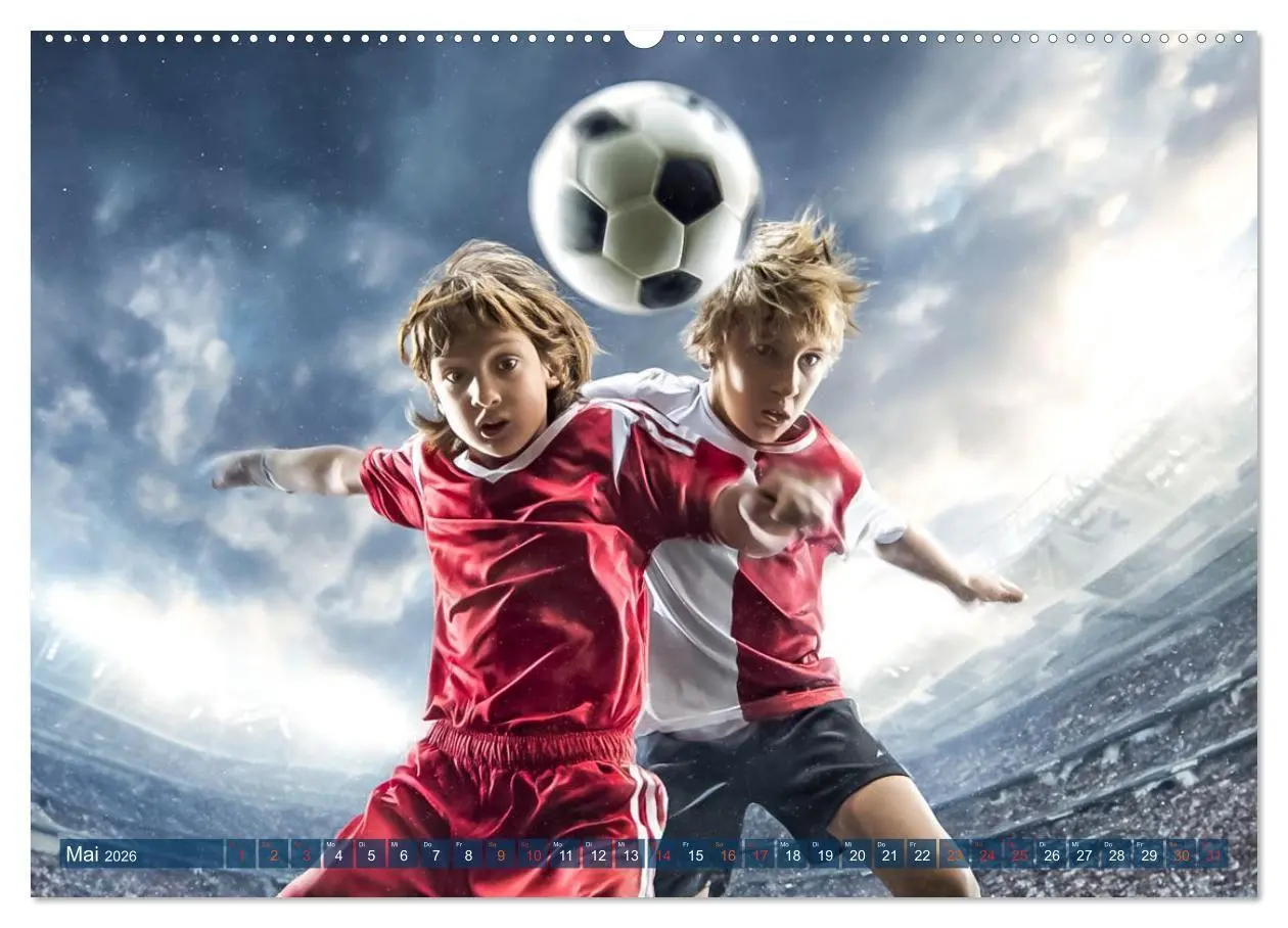 Bild: 9783516703061 | Fussball - Kids in Action (Wandkalender 2026 DIN A2 quer), CALVENDO...