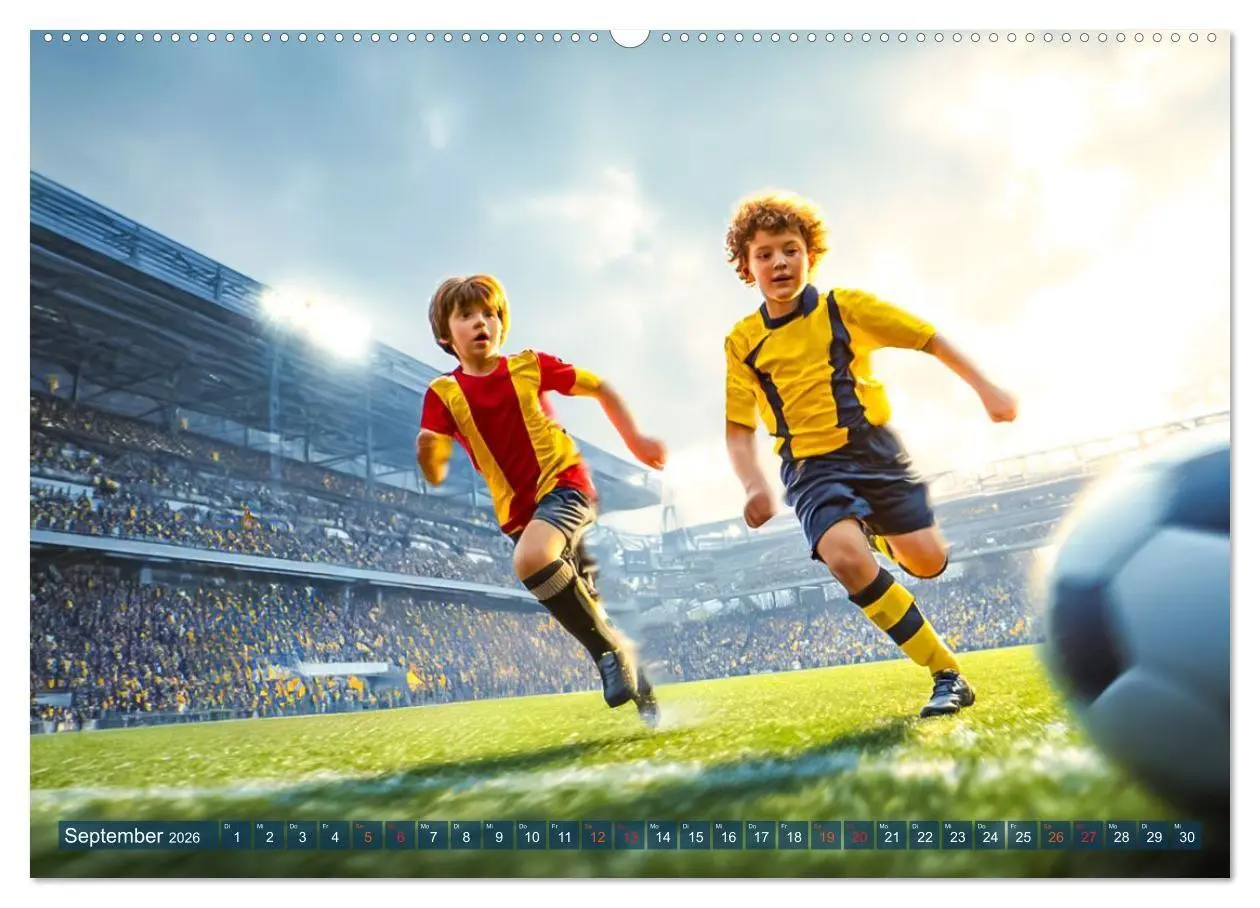 Bild: 9783516703061 | Fussball - Kids in Action (Wandkalender 2026 DIN A2 quer), CALVENDO...
