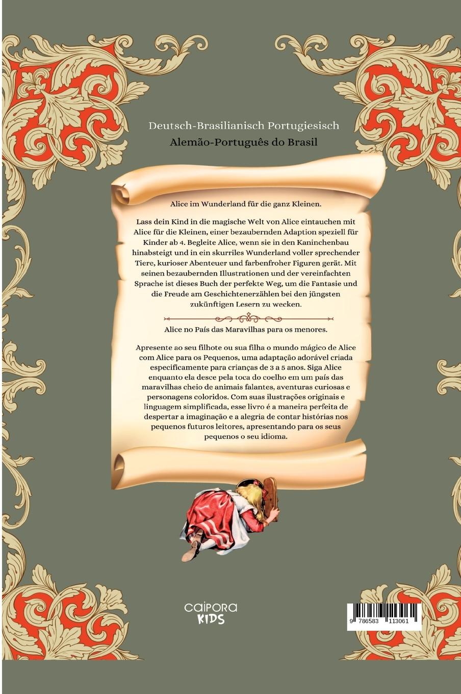 Rückseite: 9786583113061 | Alice für die Kleinen | Alice para os Pequenos | Lewis Carroll (u. a.)