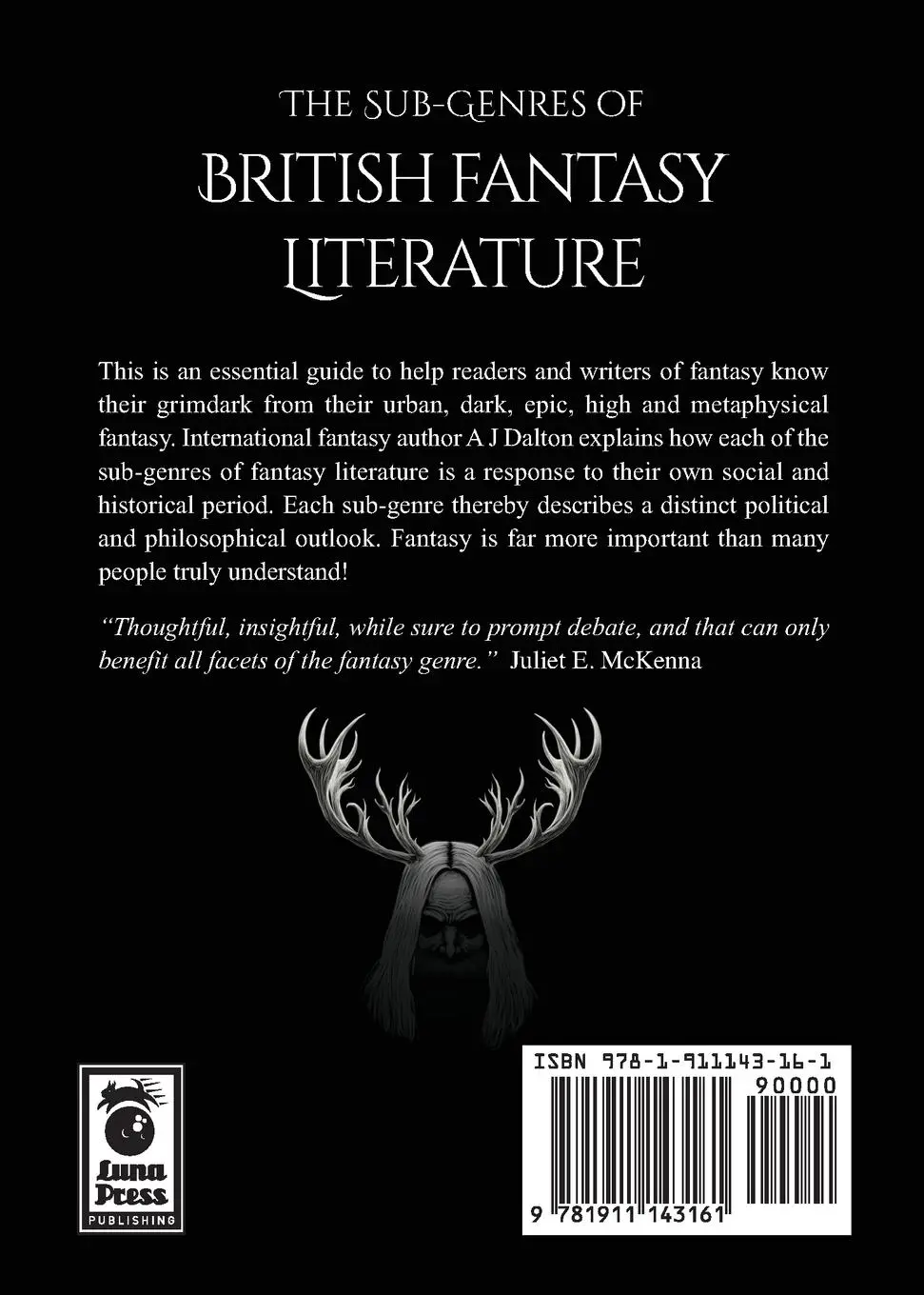 Rückseite: 9781911143161 | The Sub-genres of British Fantasy Literature | A J Dalton | Buch