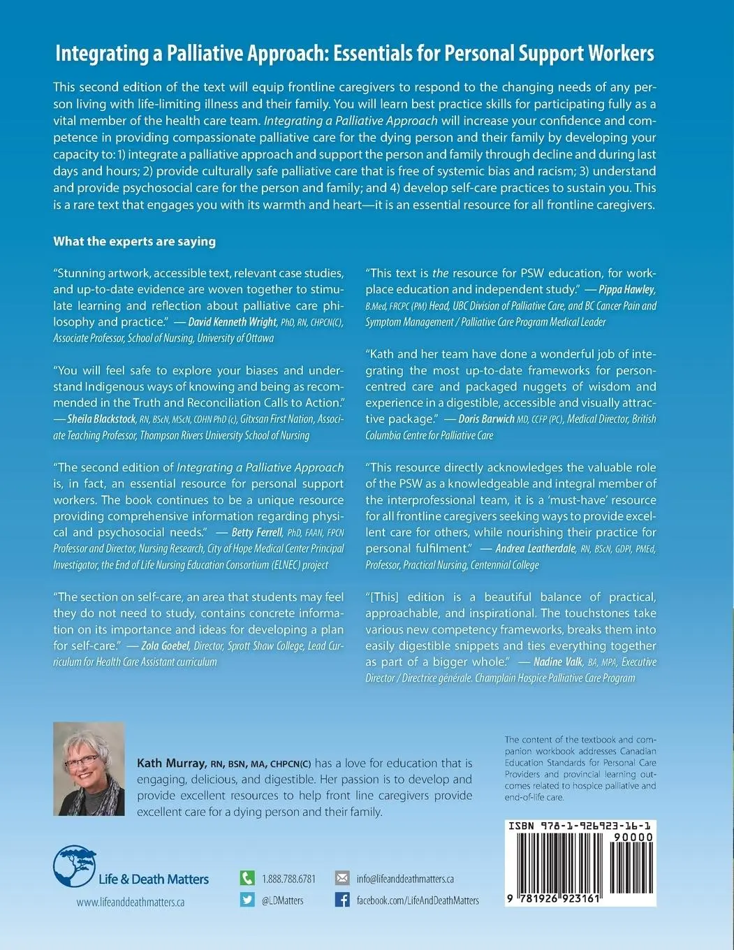 Rückseite: 9781926923161 | Integrating a Palliative Approach | Katherine Murray | Taschenbuch
