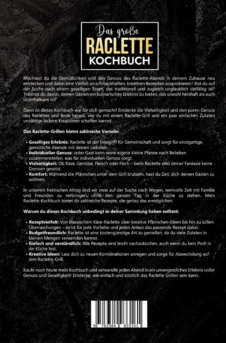Rückseite: 9783384033161 | Das große Raclette Kochbuch | Vanessa Zimmermann | Buch | 112 S.