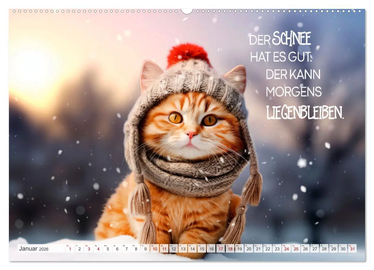 Bild: 9783457463161 | Süße Katzen und coole Sprüche (hochwertiger Premium Wandkalender...