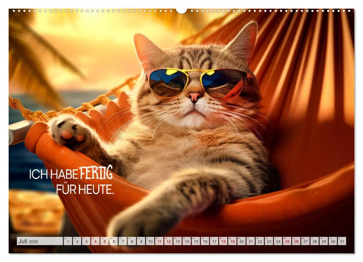 Bild: 9783457463161 | Süße Katzen und coole Sprüche (hochwertiger Premium Wandkalender...