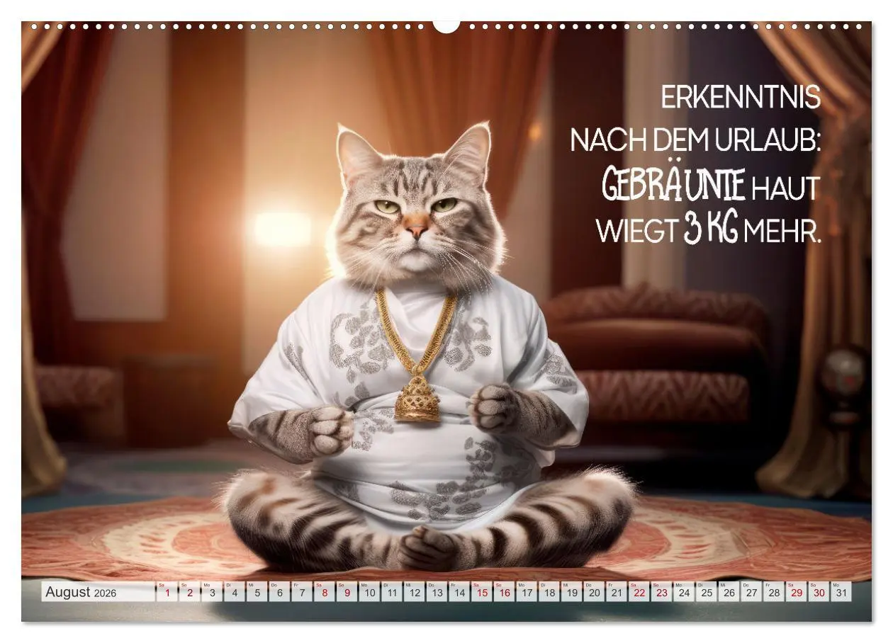 Bild: 9783457463161 | Süße Katzen und coole Sprüche (hochwertiger Premium Wandkalender...