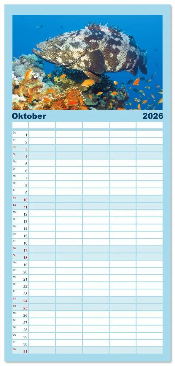 Bild: 9783516623161 | Familienplaner 2026 - Planet Wasser: Von wegen Planet Erde mit 5...
