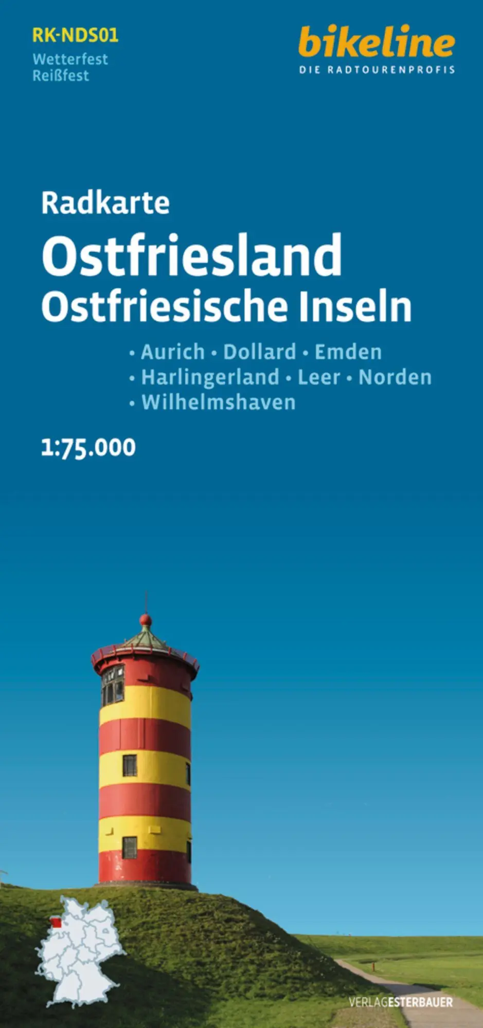 Cover: 9783711103161 | Radkarte Ostfriesland Ostfriesische Inseln | Esterbauer Verlag | 2025
