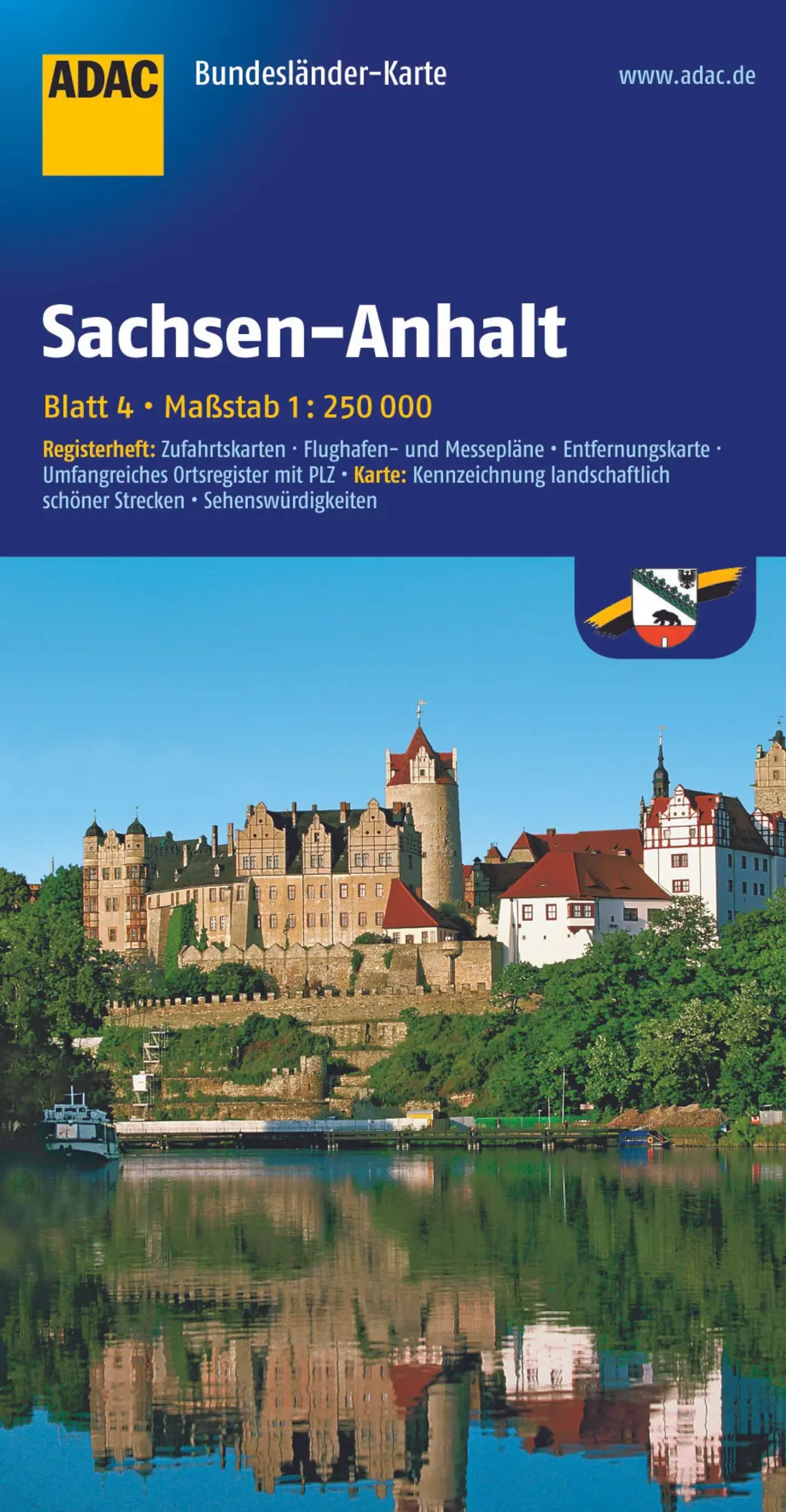 Cover: 9783826423161 | ADAC BundesländerKarte Deutschland Blatt 4 Sachsen-Anhalt 1:250 000