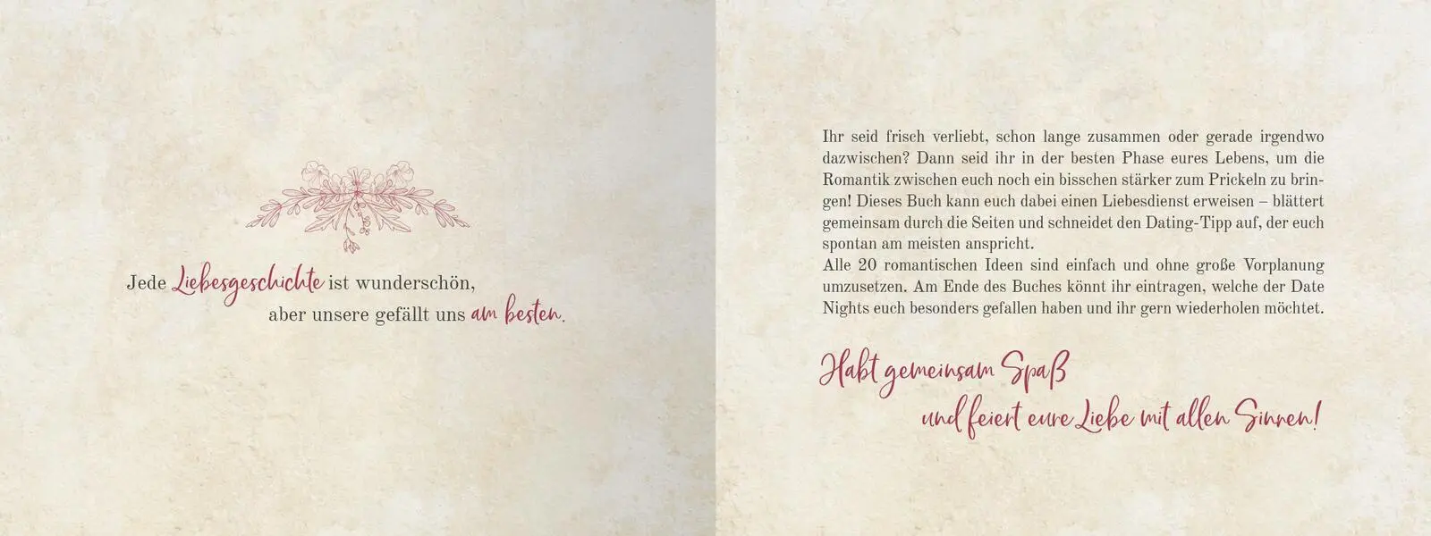 Bild: 9783845853161 | Date Night. 20 romantische Ideen für mehr Zeit zu zweit | Buch | 88 S.