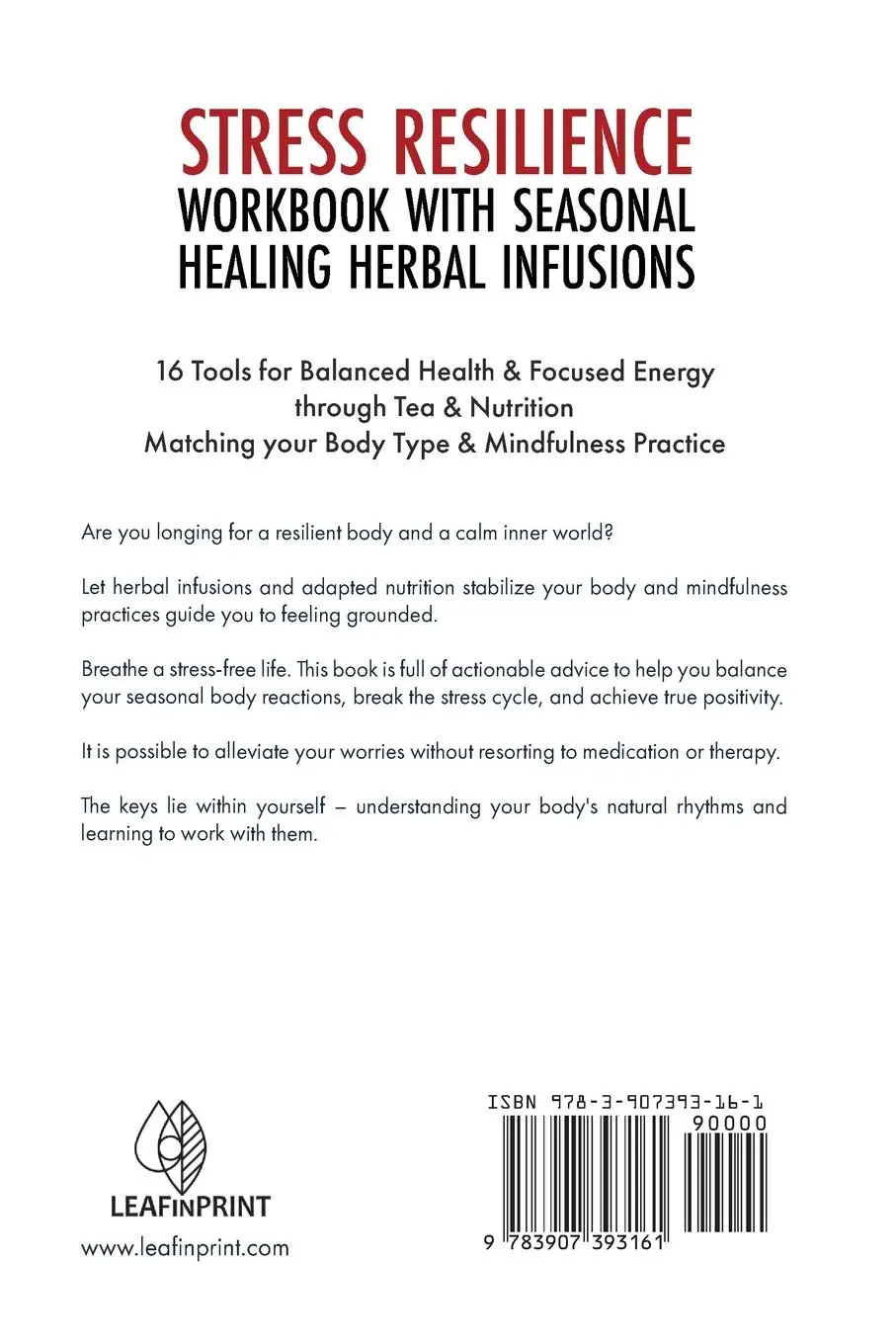 Rückseite: 9783907393161 | Stress Resilience Workbook with Seasonal Herbal Healing Infusions