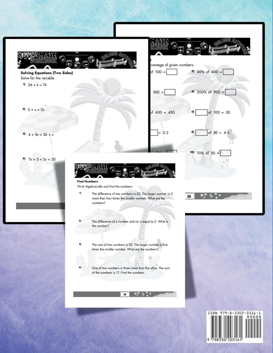 Rückseite: 9798330203161 | Summer Math Workbook 7-8 Grade Bridge Building Activities | Building