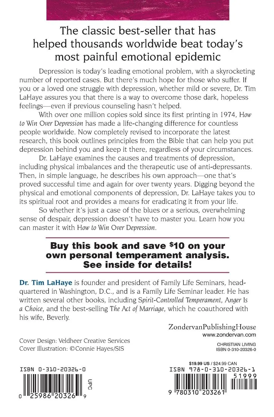 Rückseite: 9780310203261 | How to Win Over Depression | Tim Lahaye | Taschenbuch | Englisch