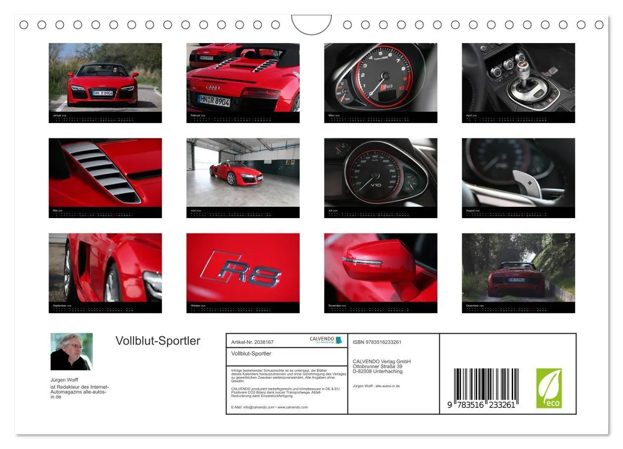 Bild: 9783516233261 | Vollblut-Sportler (Wandkalender 2026 DIN A4 quer), CALVENDO...