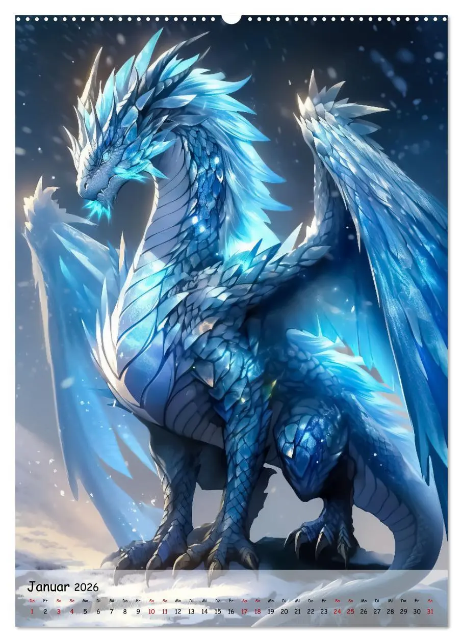 Bild: 9783516303261 | Geflügelte Hüter - Erleben Sie die Magie der Drachen (Wandkalender...