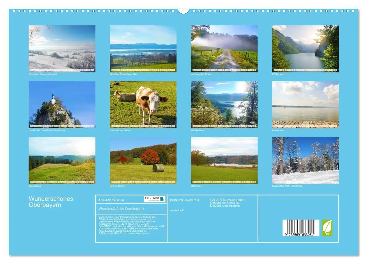 Bild: 9783569633261 | Wunderschönes Oberbayern (hochwertiger Premium Wandkalender 2027...
