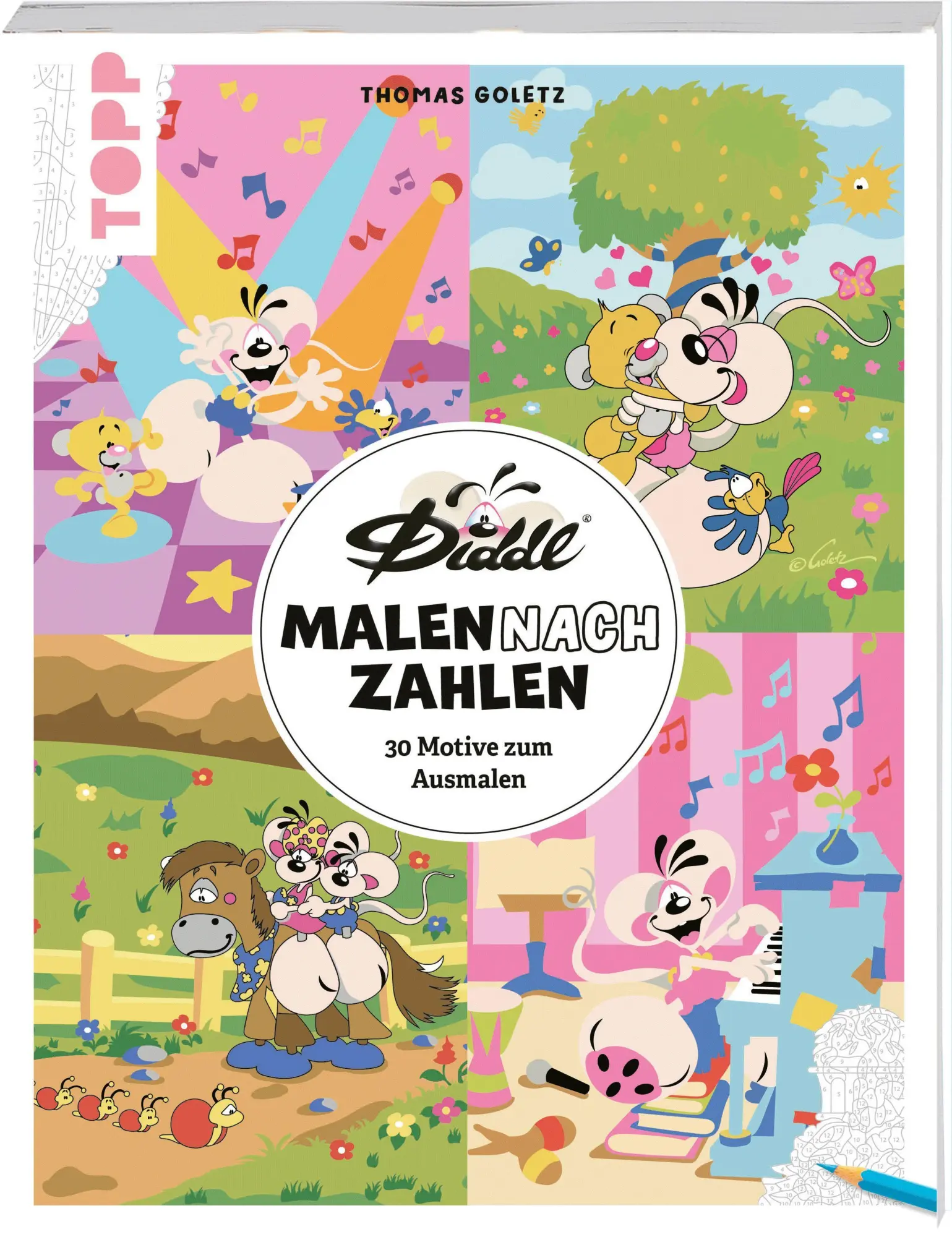 Cover: 9783735883261 | DIDDL - Malen nach Zahlen | 30 Motive zum Ausmalen | Diddl (u. a.)