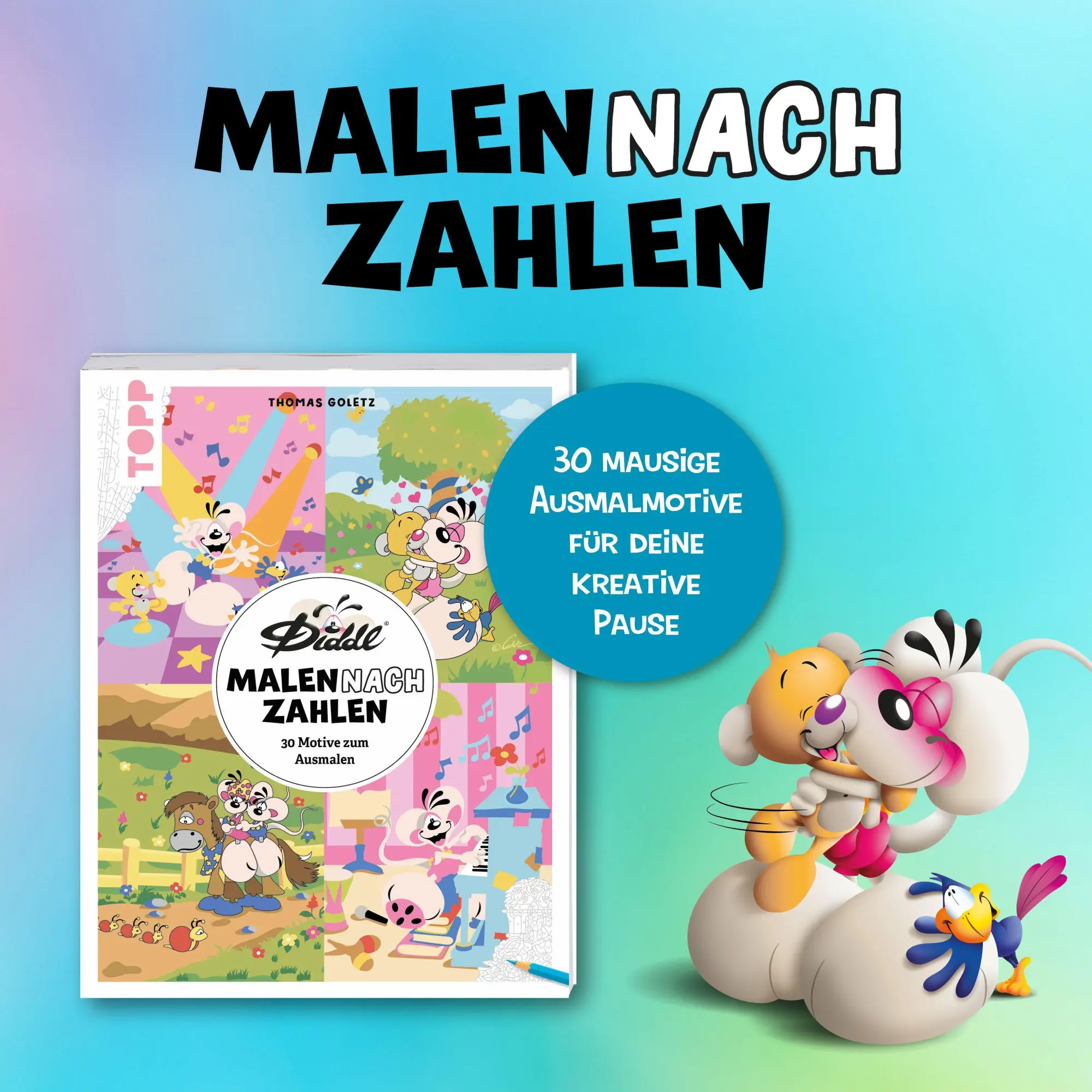 Bild: 9783735883261 | DIDDL - Malen nach Zahlen | 30 Motive zum Ausmalen | Diddl (u. a.)