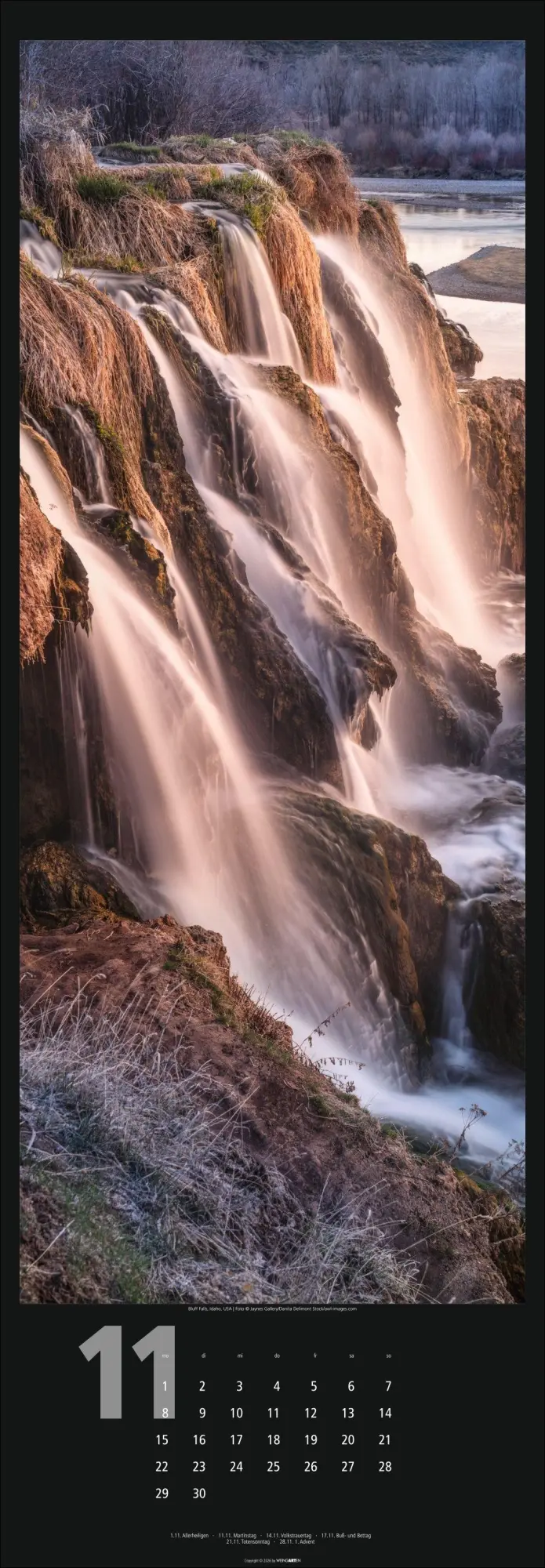 Bild: 9783839903261 | Wasserfälle Kalender 2027 | Weingarten | Kalender | Spiralbindung
