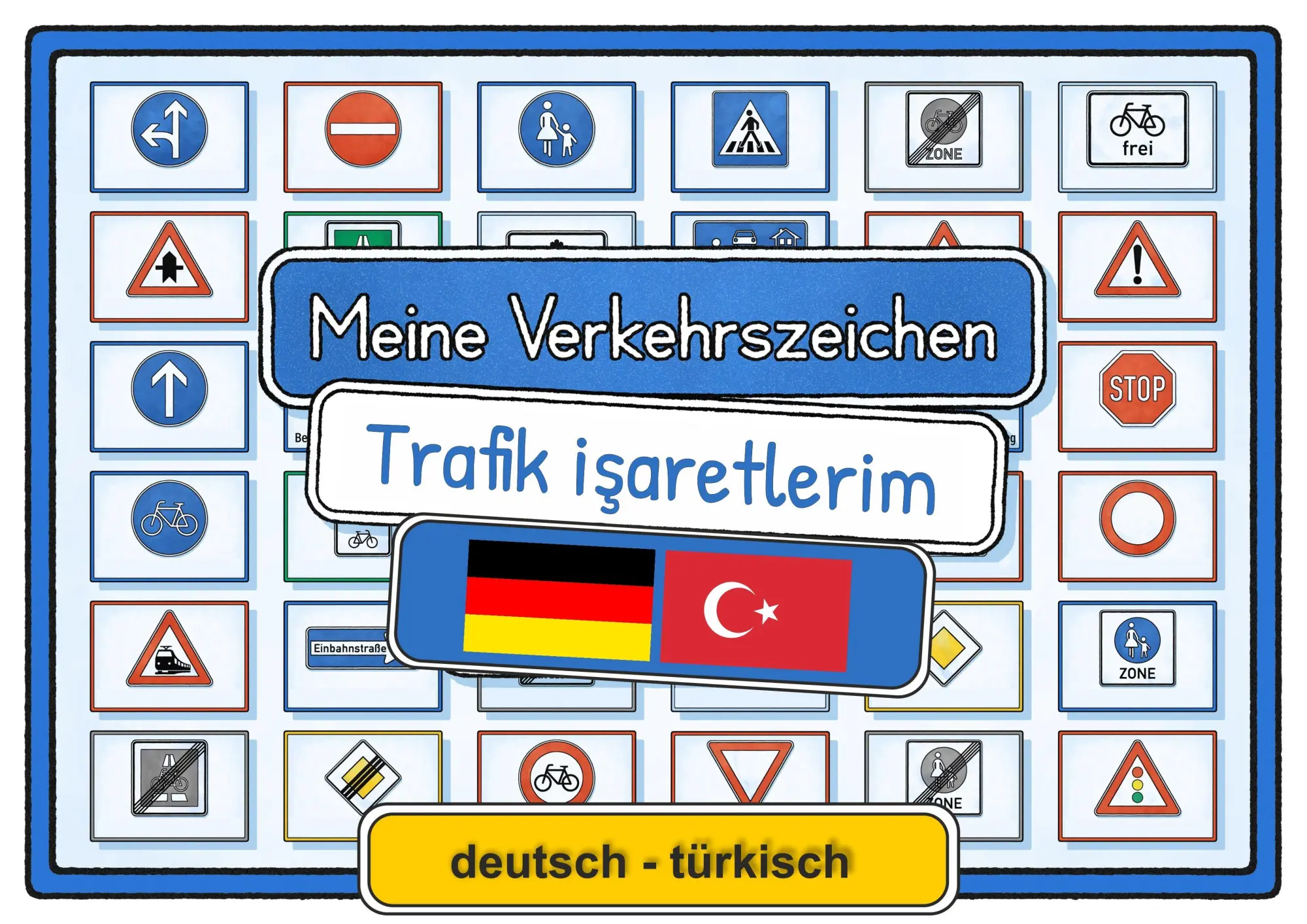 Cover: 9783912093261 | Meine Verkehrszeichen Lernkarten | deutsch/türkisch | Helga Momm