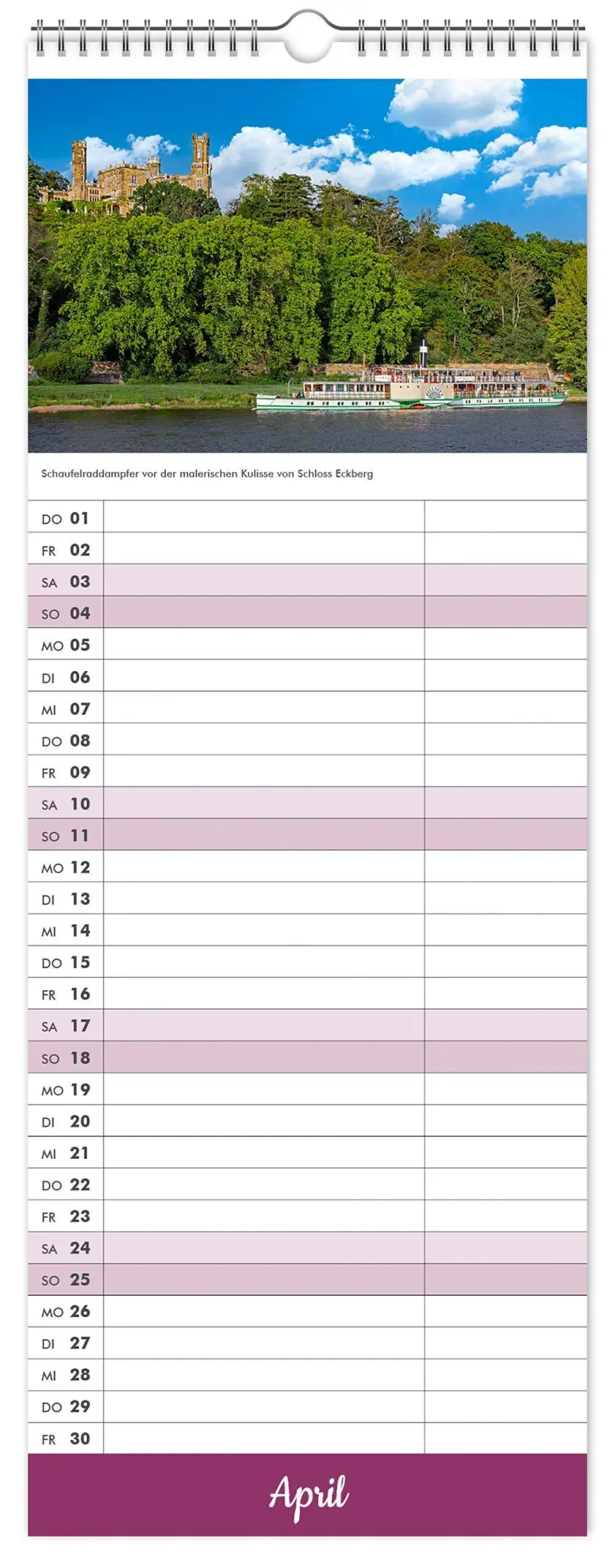 Bild: 9783912303261 | Küchenkalender Dresden 2027 | 15 x 40 cm weißes Kalendarium | Kalender
