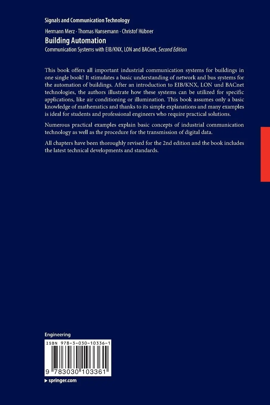 Rückseite: 9783030103361 | Building Automation | Hermann Merz (u. a.) | Taschenbuch | xii | 2019