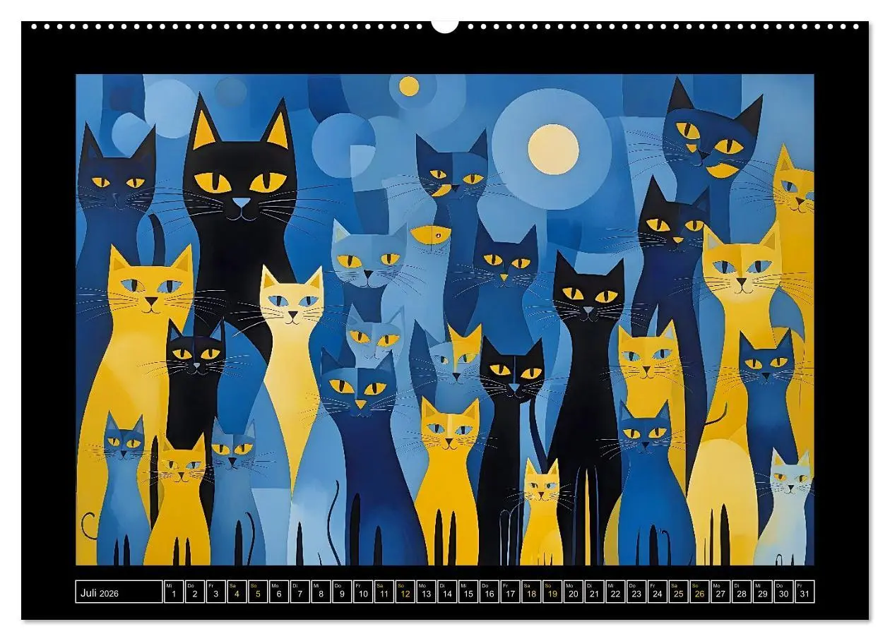 Bild: 9783516603361 | Schnurrendes Katzengetümmel (Wandkalender 2026 DIN A2 quer),...