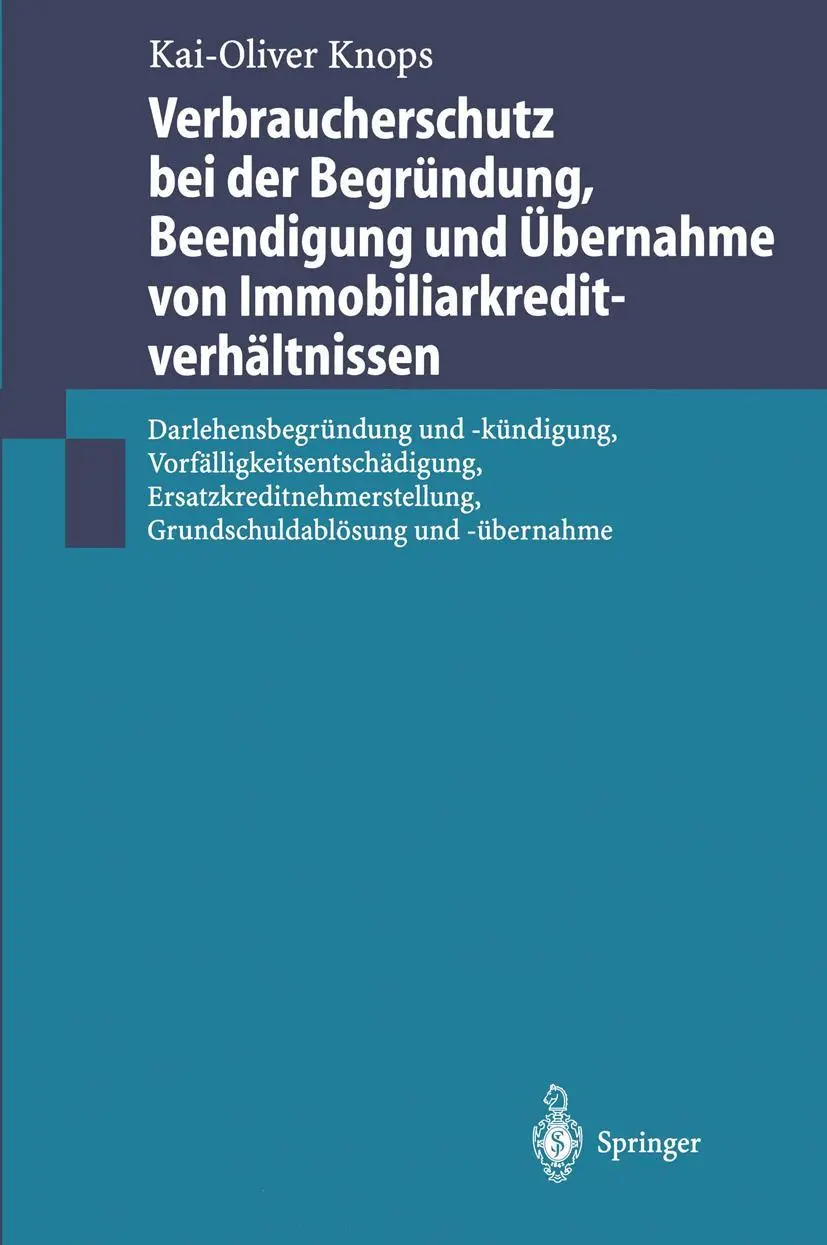 Cover: 9783540673361 | Verbraucherschutz bei der Begründung, Beendigung und Übernahme von...