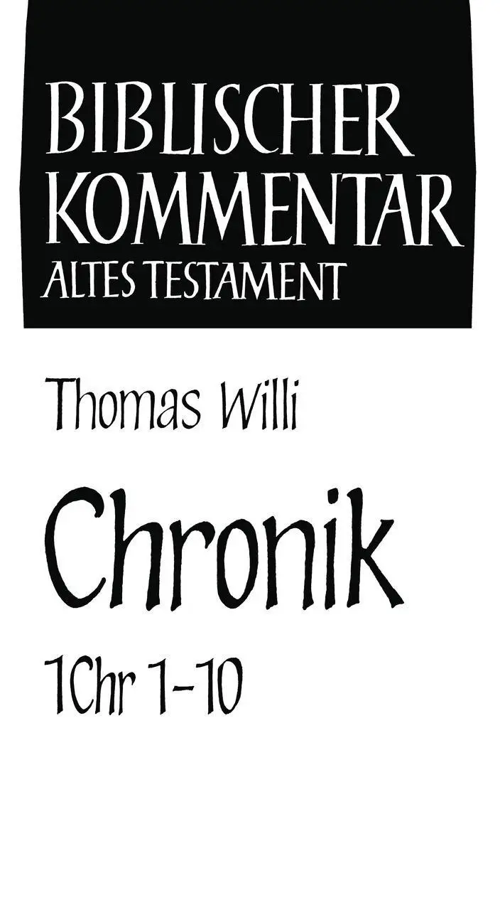 Cover: 9783788723361 | Chronik 1-10 | Thomas Willi | Buch | Buch | Deutsch | 2009