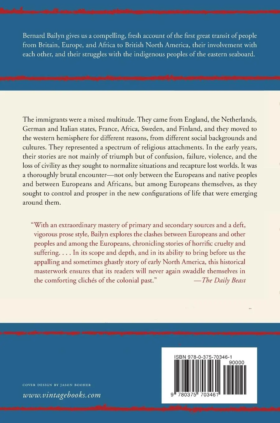 Rückseite: 9780375703461 | The Barbarous Years | Bernard Bailyn | Taschenbuch | Englisch | 2013