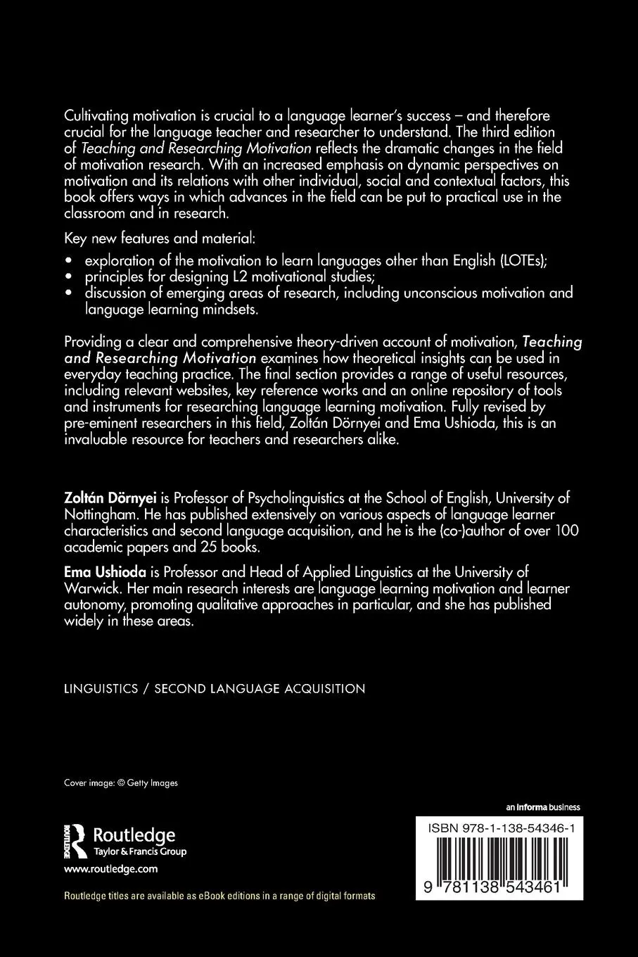 Rückseite: 9781138543461 | Teaching and Researching Motivation | Zoltán Dörnyei (u. a.) | Buch
