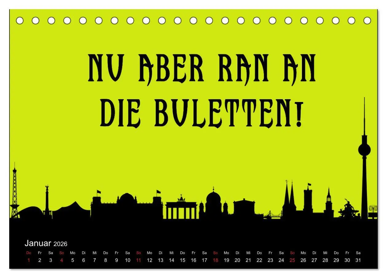 Bild: 9783457433461 | Berliner Mundart (Tischkalender 2026 DIN A5 quer), CALVENDO...